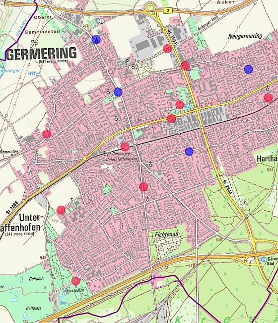 Mobilitätsstationen in Germering