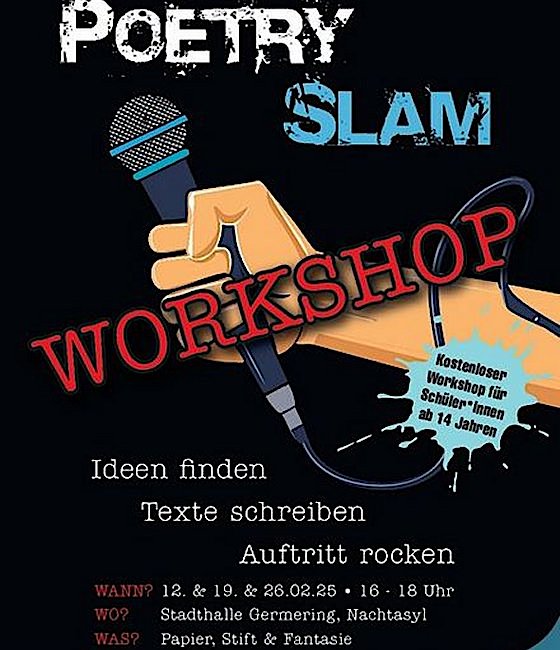 Kostenloser Poetry Slam Workshop für Jugendliche ab 14 Jahren